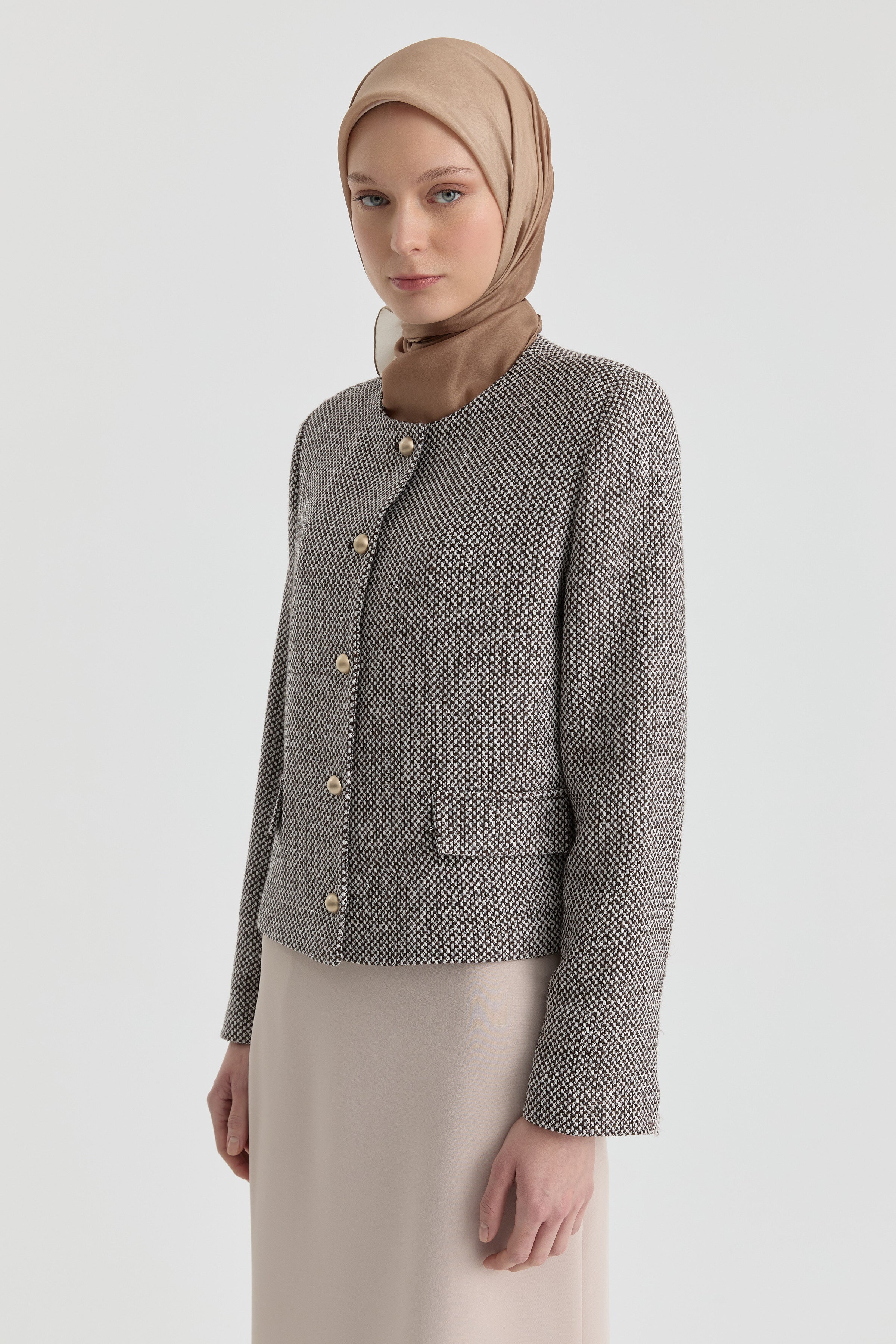 Kısa Ceket - Kahve TUGBA