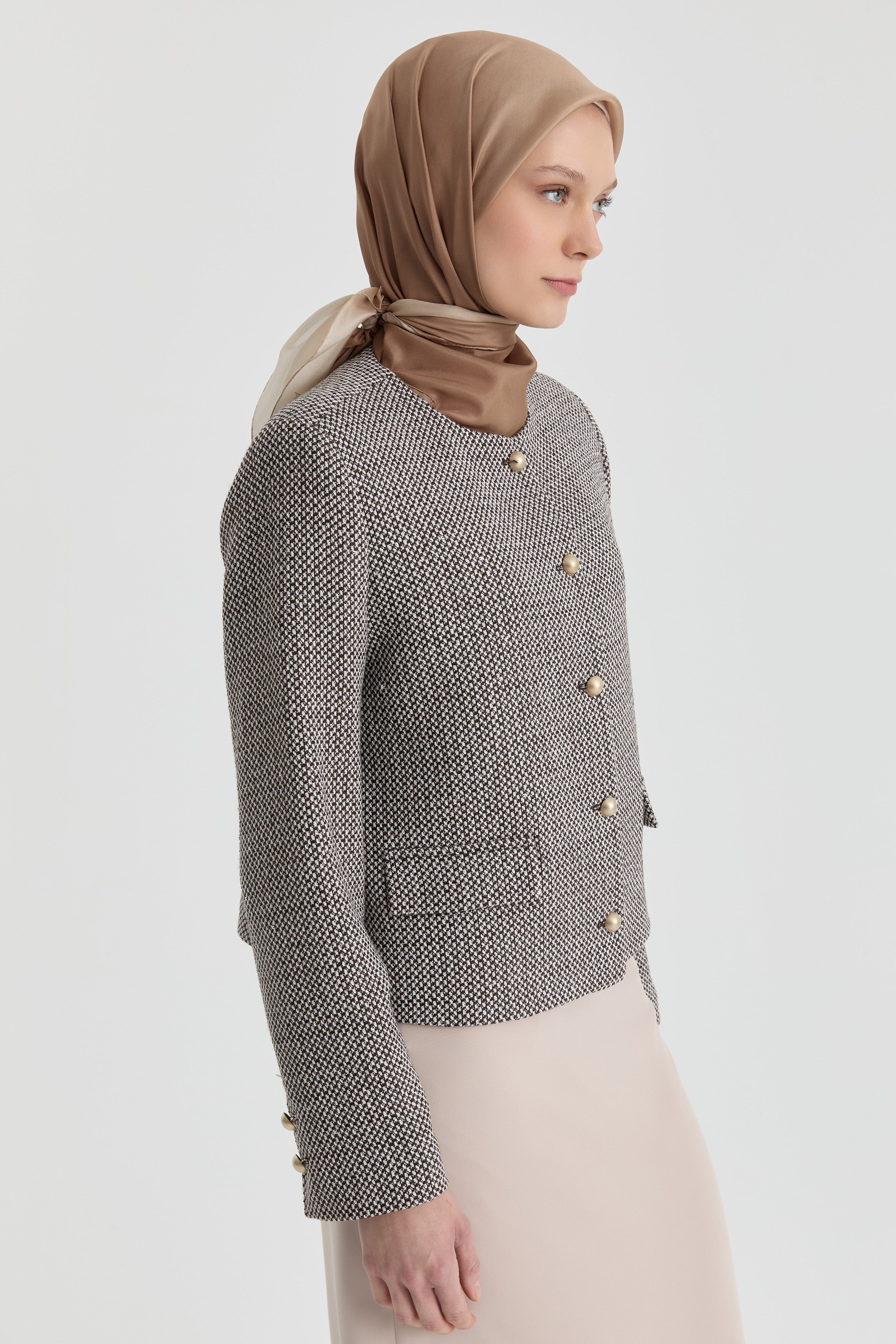 Kısa Ceket - Kahve TUGBA