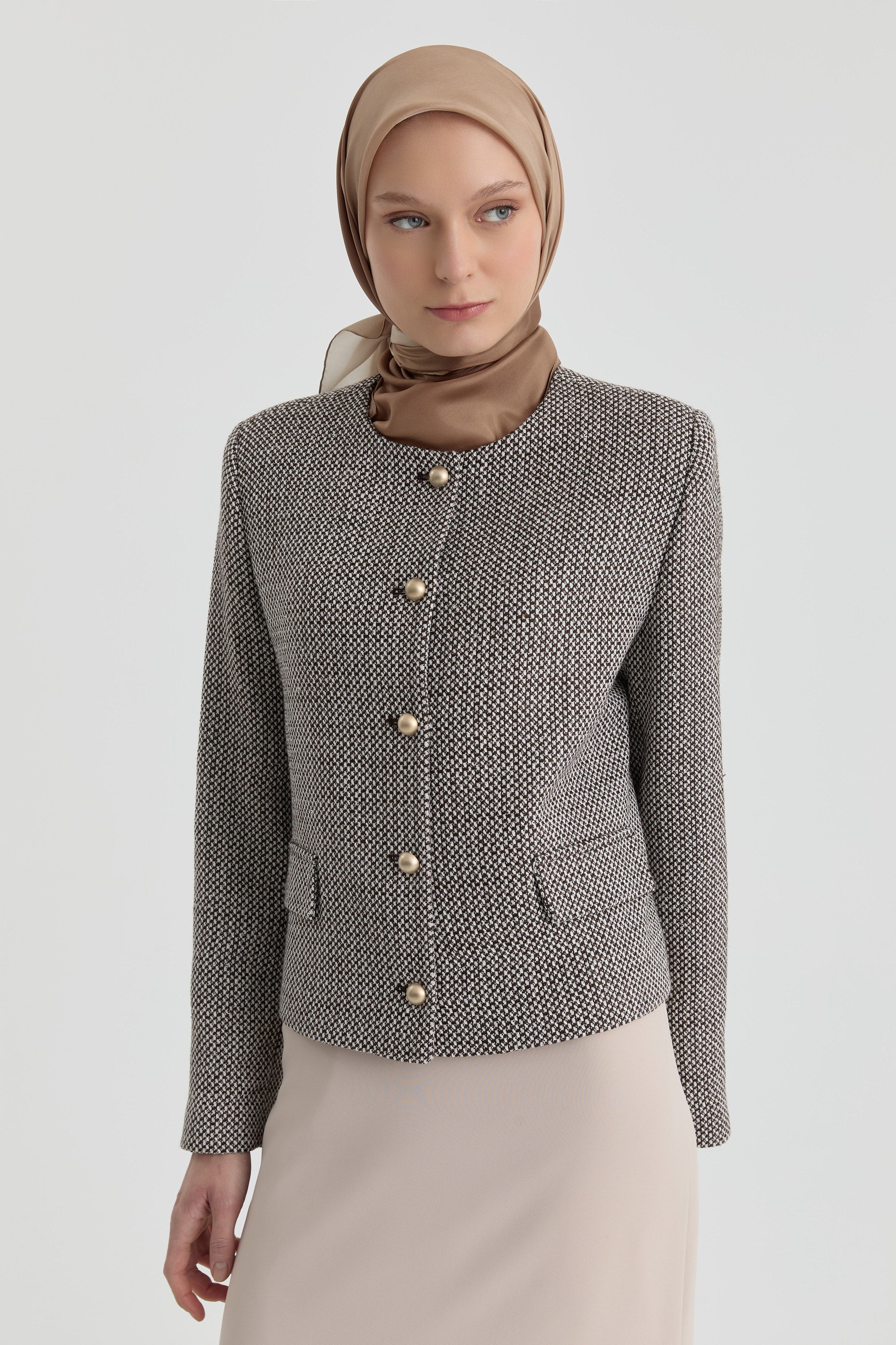 Kısa Ceket - Kahve TUGBA