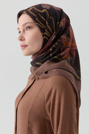 Lalin Natural Eşarp - Kahve TUĞBA