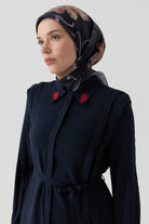 Lalin Natural Eşarp - Lacivert TUGBA