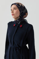 Lalin Natural Eşarp - Lacivert TUGBA