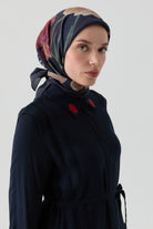 Lalin Natural Eşarp - Lacivert TUGBA