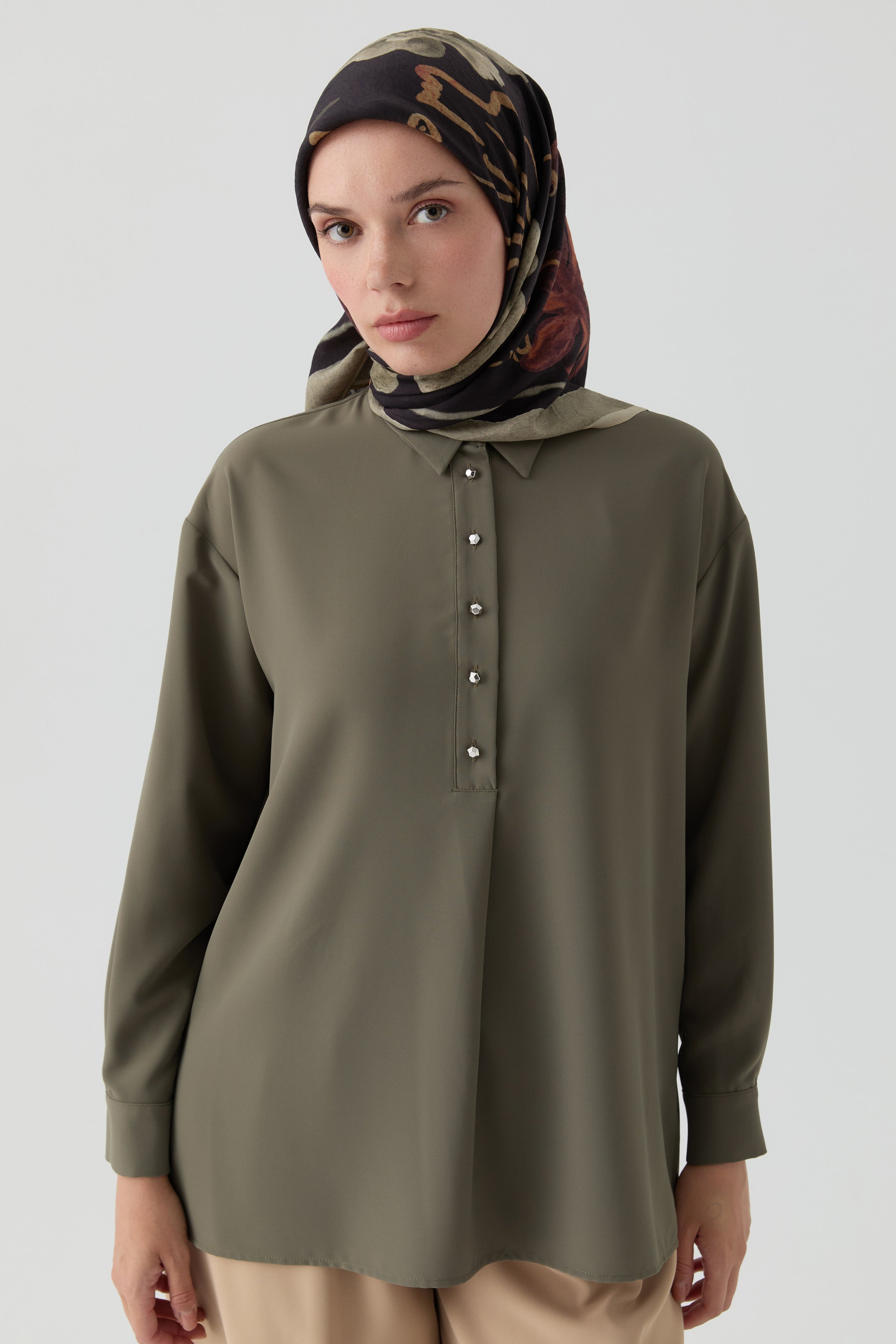Lalin Natural Eşarp - Siyah TUĞBA