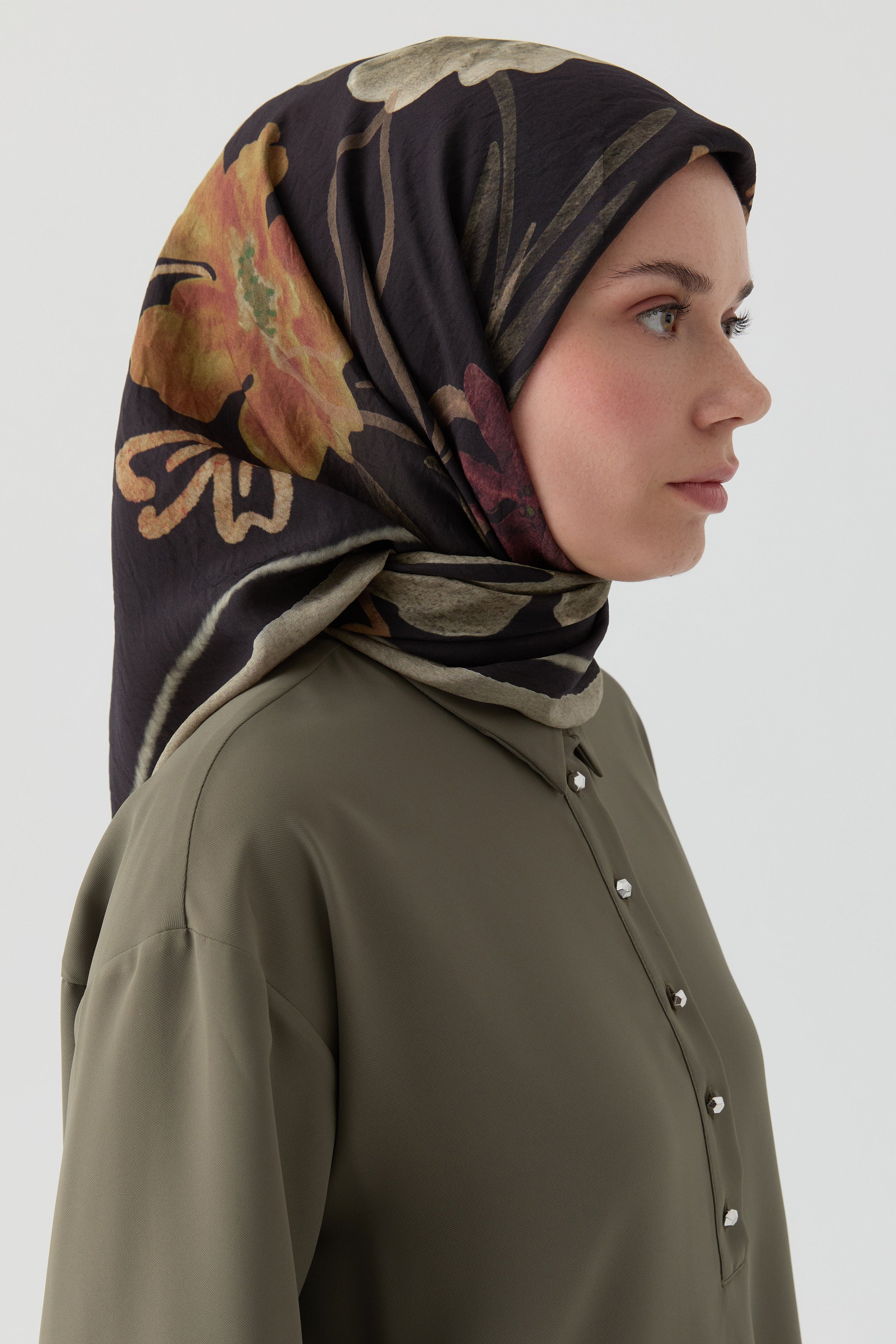 Lalin Natural Eşarp - Siyah TUĞBA