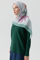 Lalin Natural Eşarp - Su Yeşili TUGBA