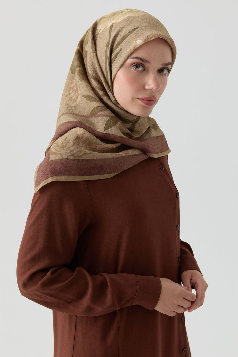 Lalin Natural Eşarp - Toprak TUĞBA