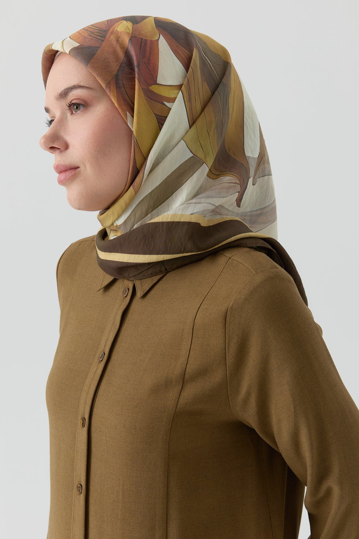 Peyda Natural Eşarp - Haki TUGBA