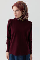 Peyda Natural Eşarp - Bordo TUGBA