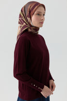 Peyda Natural Eşarp - Bordo TUGBA