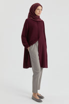 Bel Lastikli Havuç Pantolon - Gri TUGBA