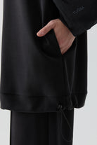 Örme Tunik Pantolon Takım - Siyah TUGBA