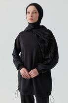 Örme Tunik Pantolon Takım - Siyah TUGBA