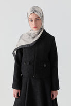 Kapitone Ceket Etek Takım - Siyah TUGBA