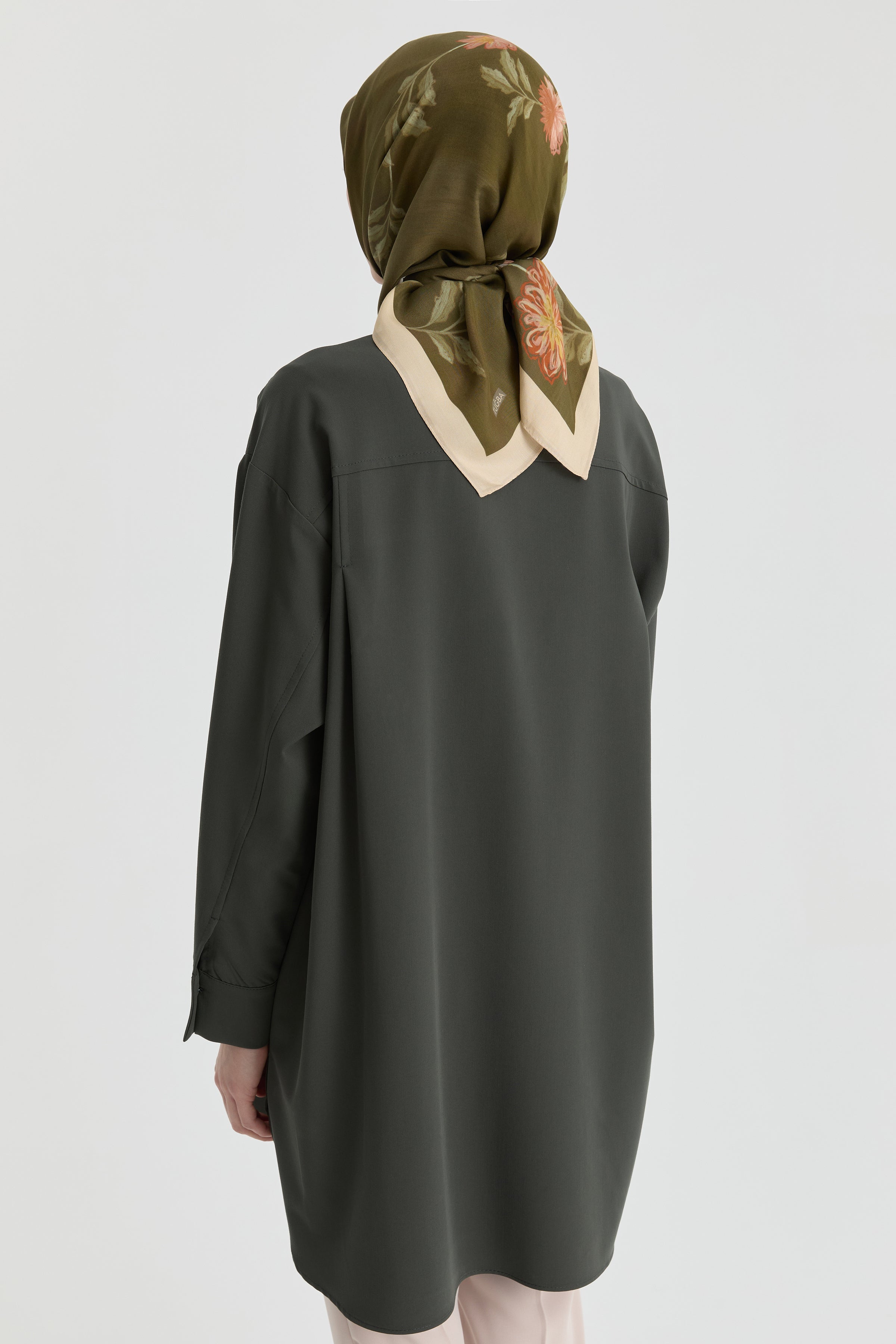 Taş İşleme Detaylı Tunik - Petrol TUGBA