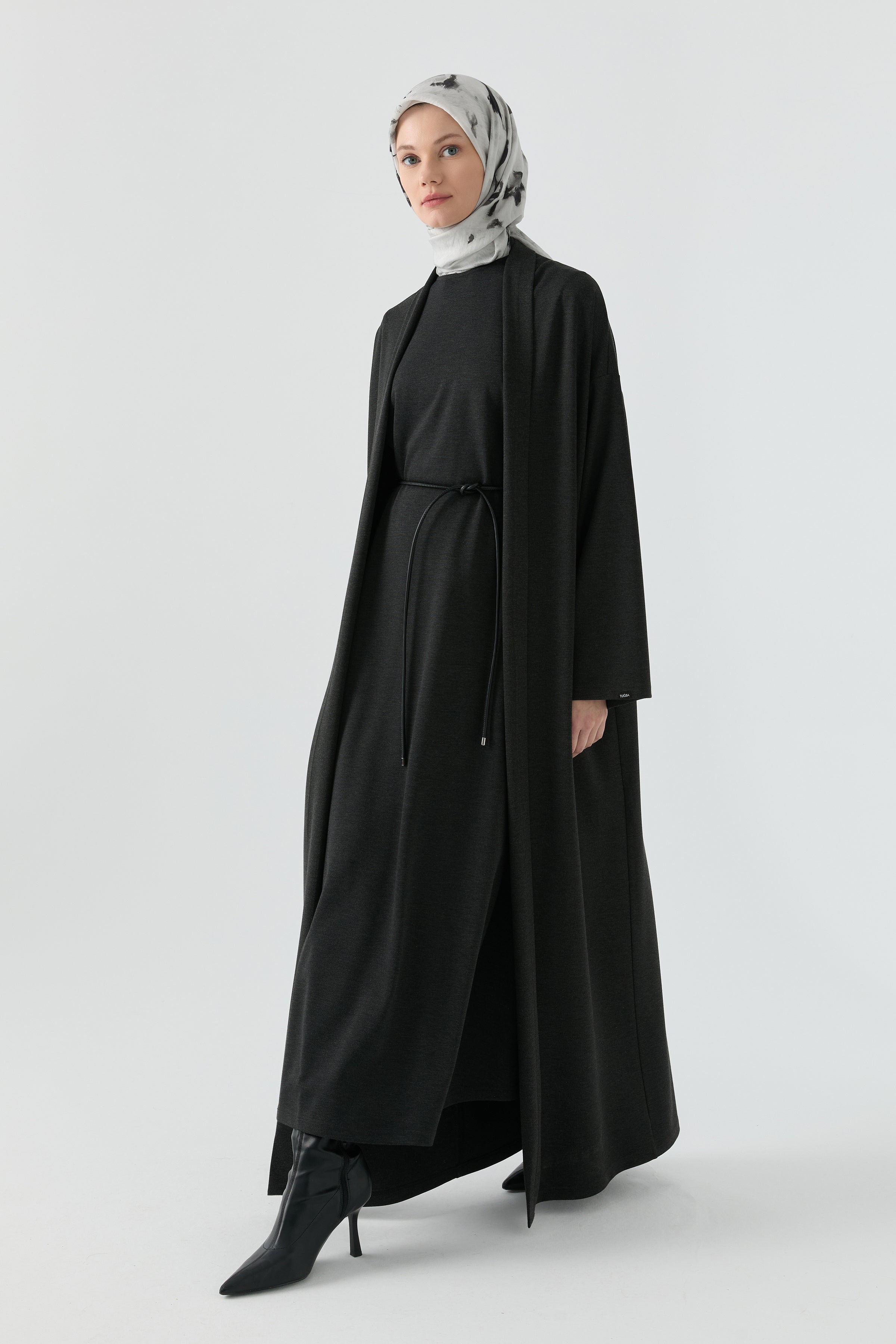 Elbiseli İkili Takım - Antrasit TUGBA