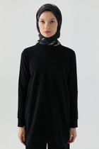 Kol Detaylı Tunik - Siyah TUGBA