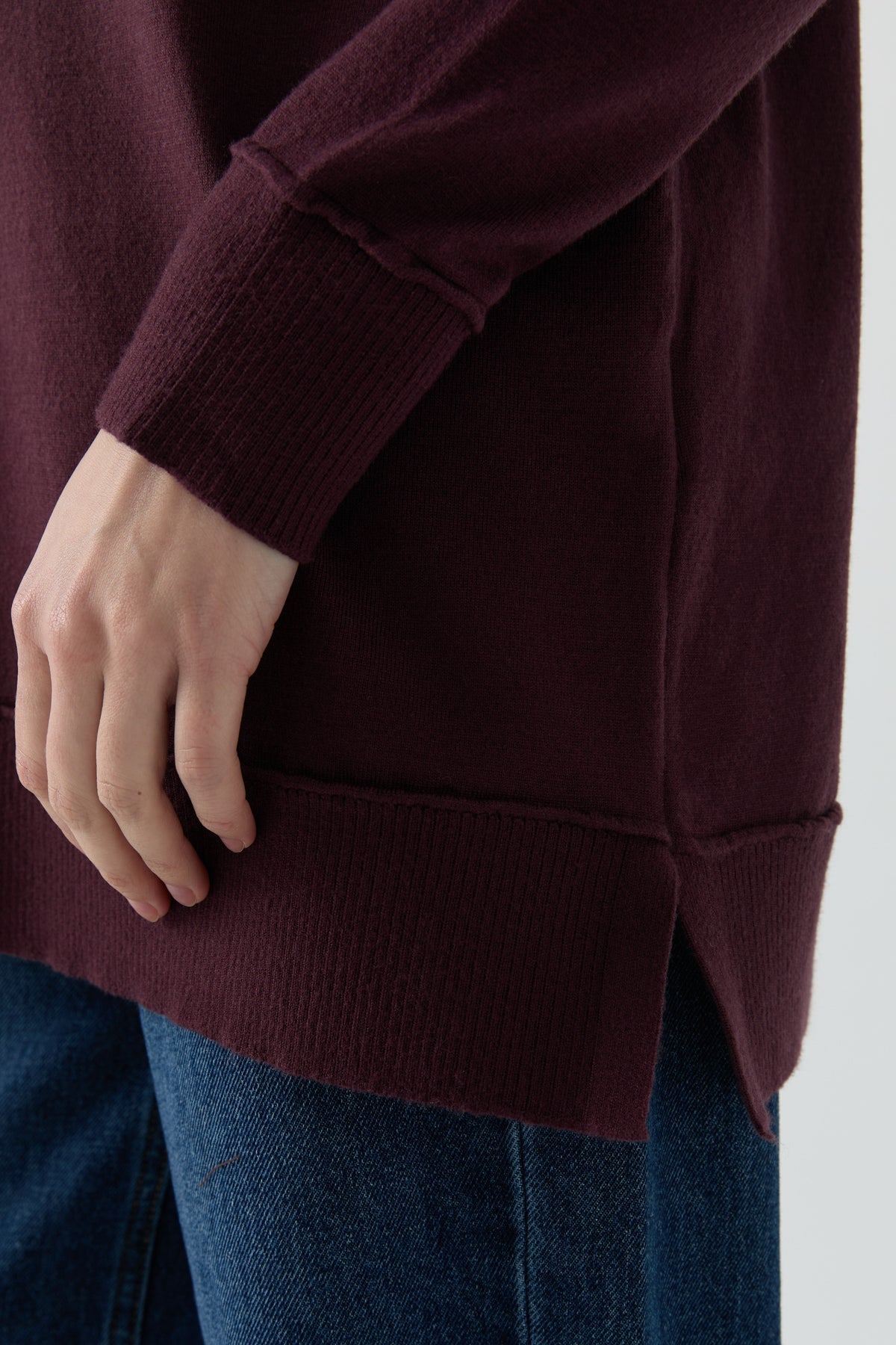 Kol Detaylı Tunik - Bordo TUGBA
