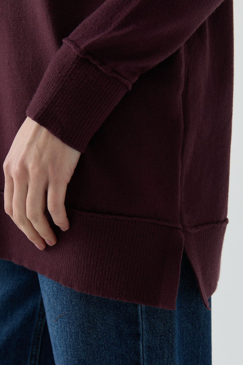 Kol Detaylı Tunik - Bordo TUGBA