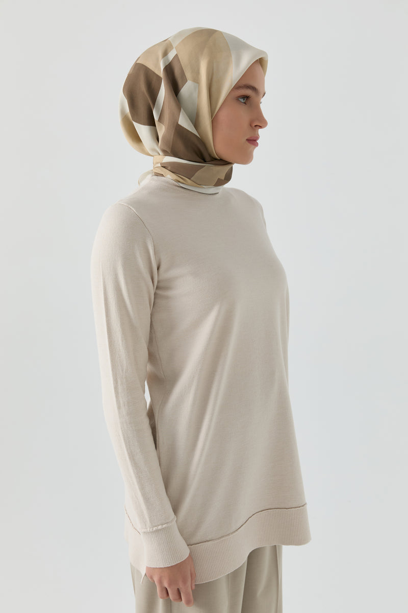 Kol Detaylı Tunik - Taş TUGBA