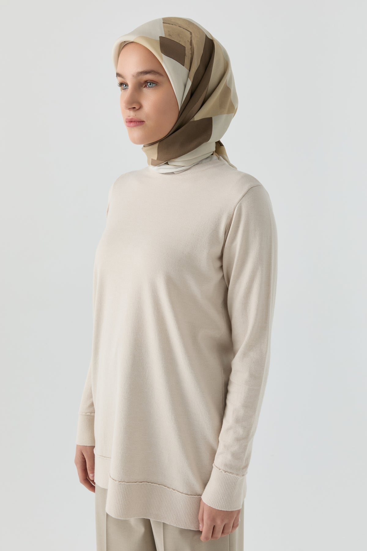 Kol Detaylı Tunik - Taş TUGBA