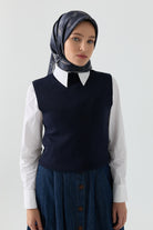 Triko Süveter - Lacivert TUGBA