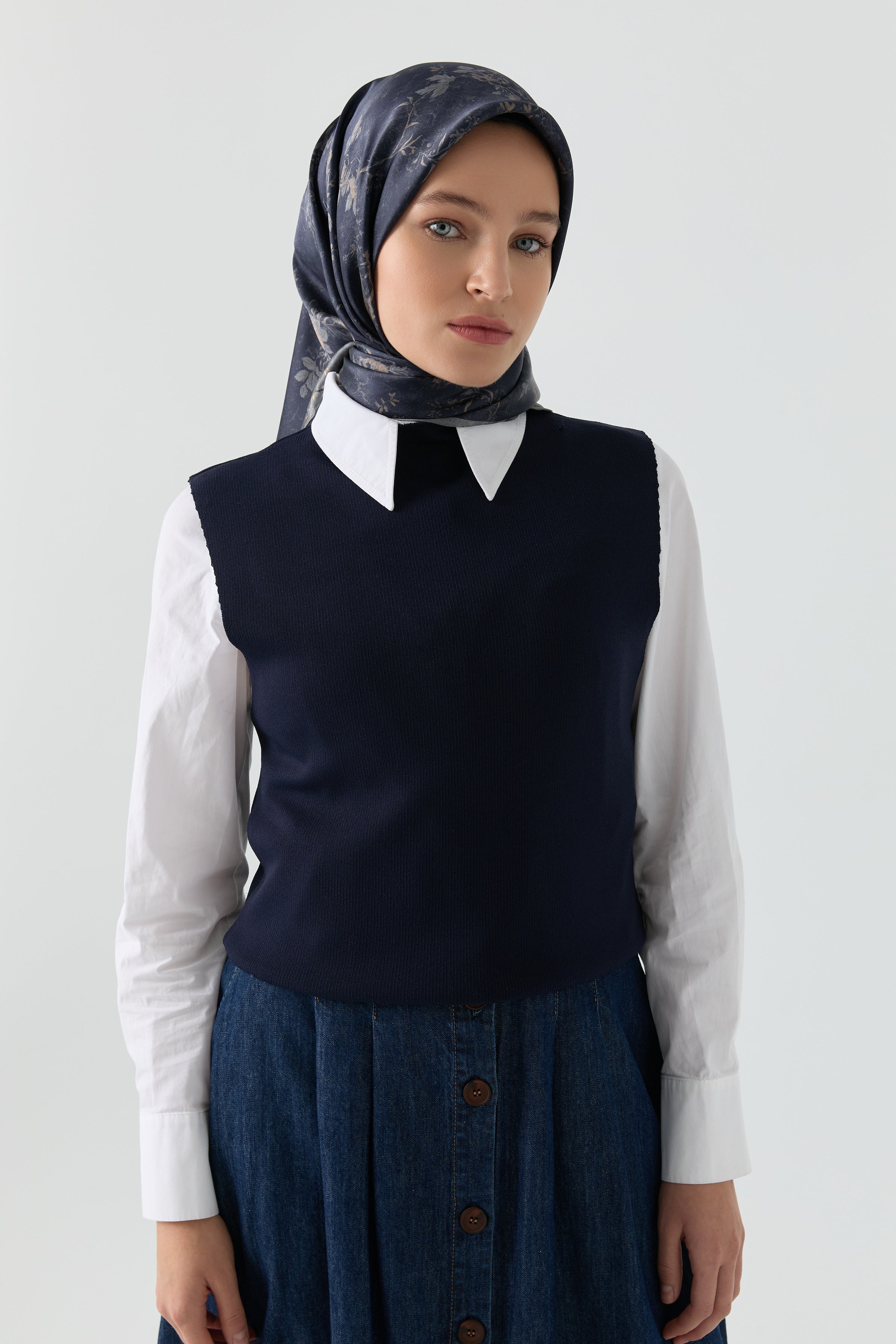 Triko Süveter - Lacivert TUGBA