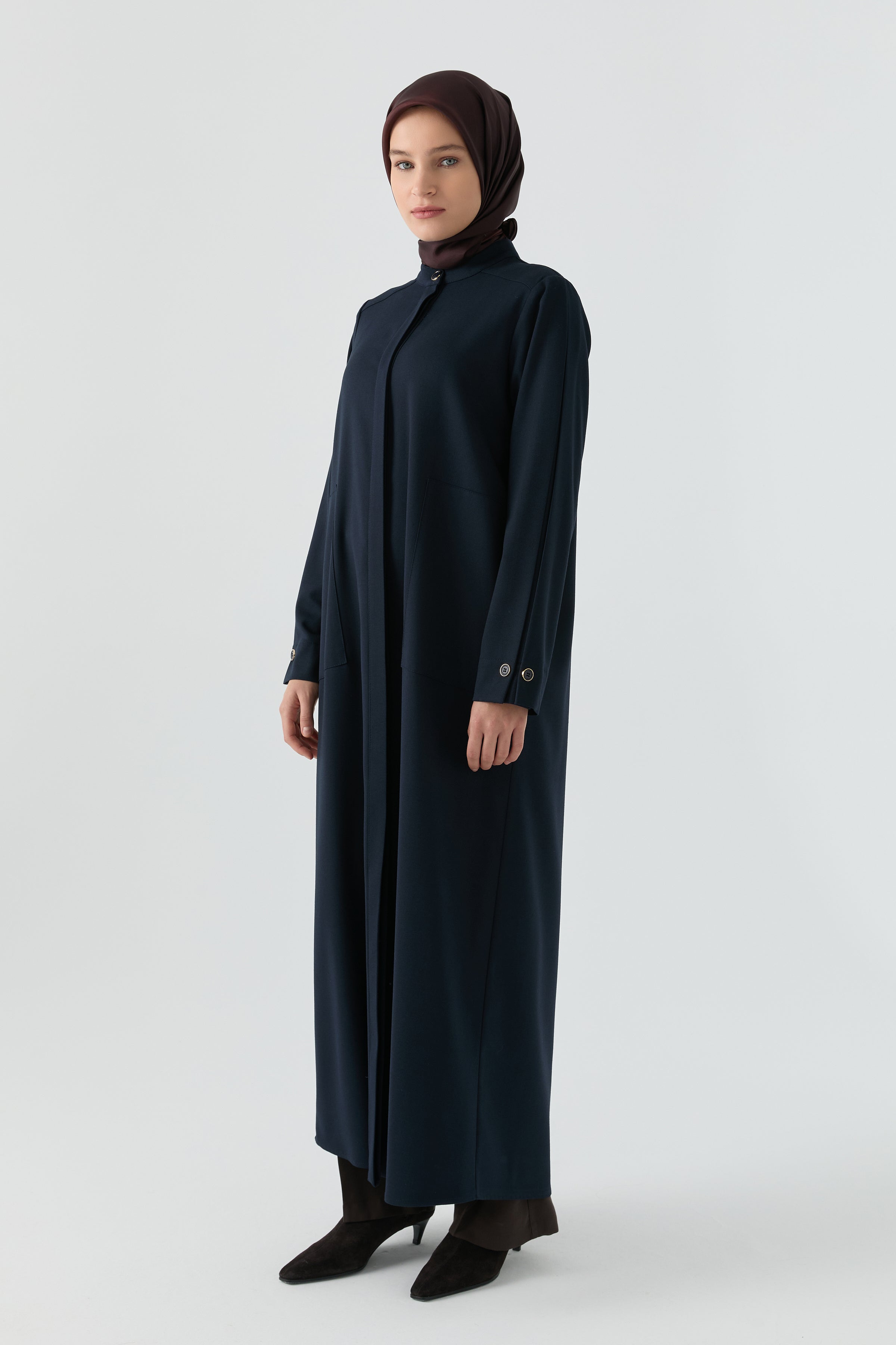 Kare Cepli Ferace - Lacivert TUGBA