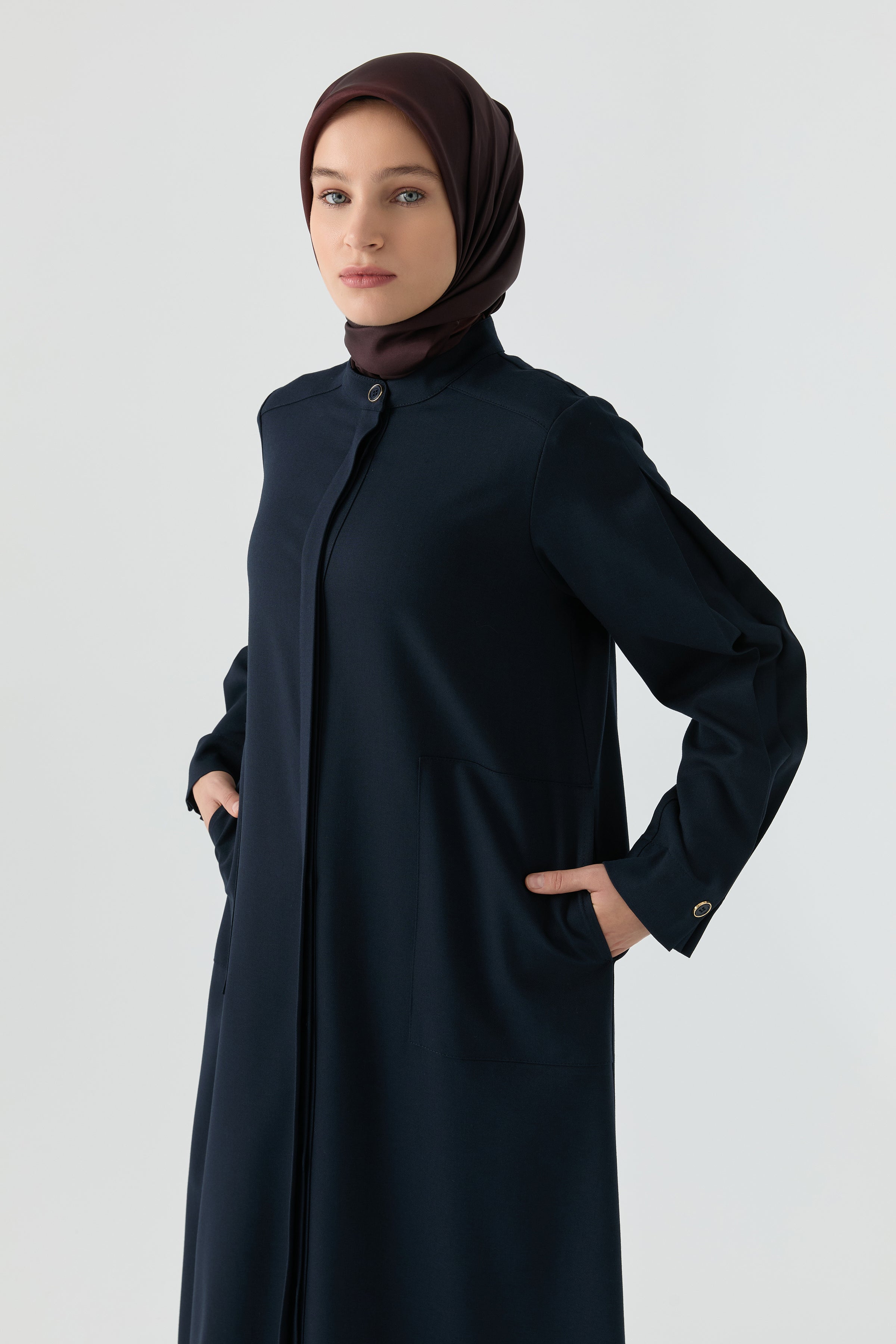 Kare Cepli Ferace - Lacivert TUGBA