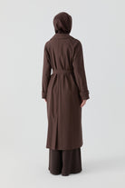 Çıtçıt Kapamalı Trençkot - Kahve TUGBA