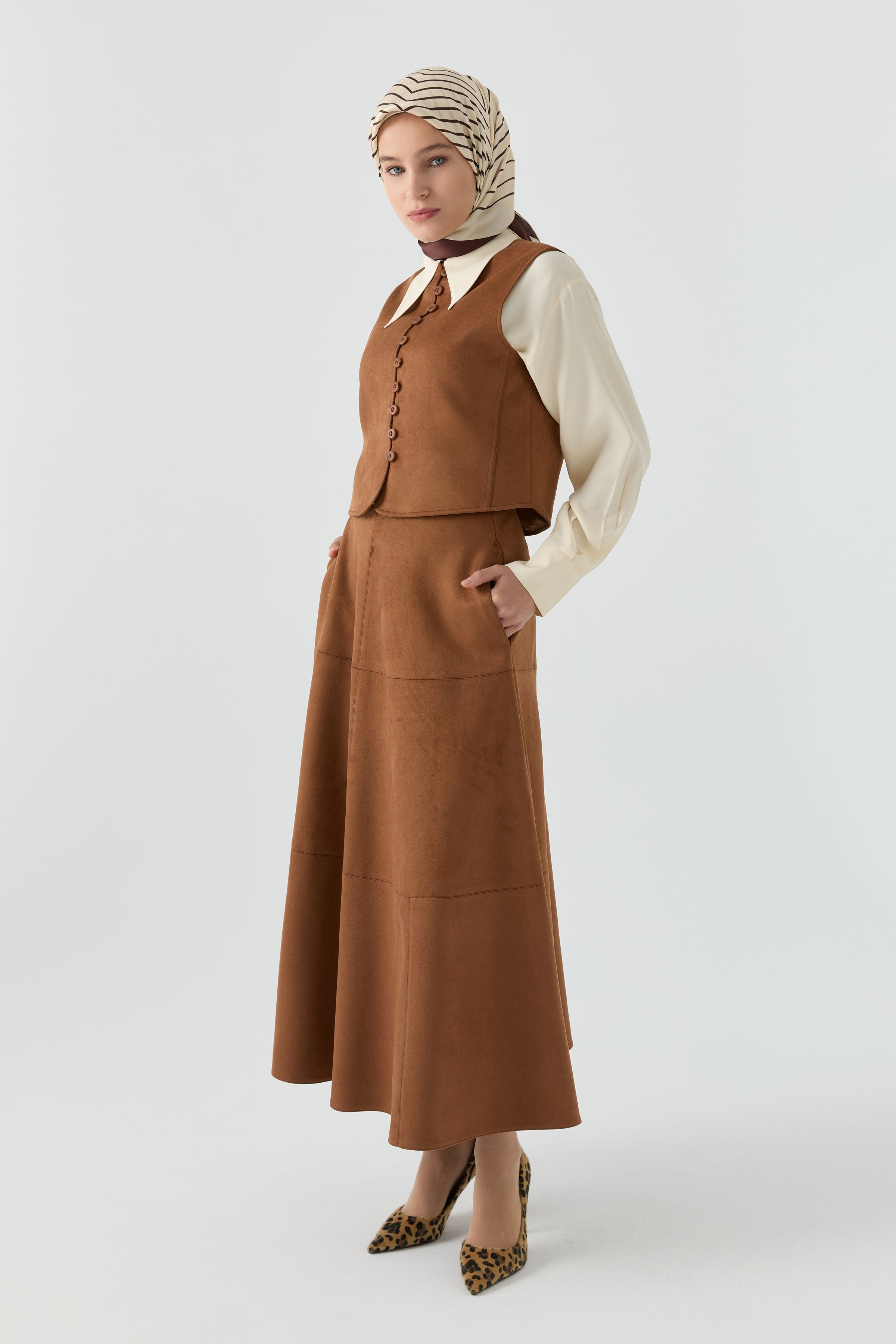 Süet Takım - Camel TUGBA