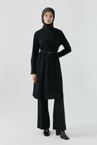 İspanyol Paça Basic Pantolon - Siyah TUĞBA