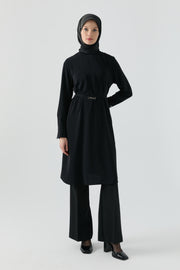 İspanyol Paça Basic Pantolon - Siyah TUĞBA
