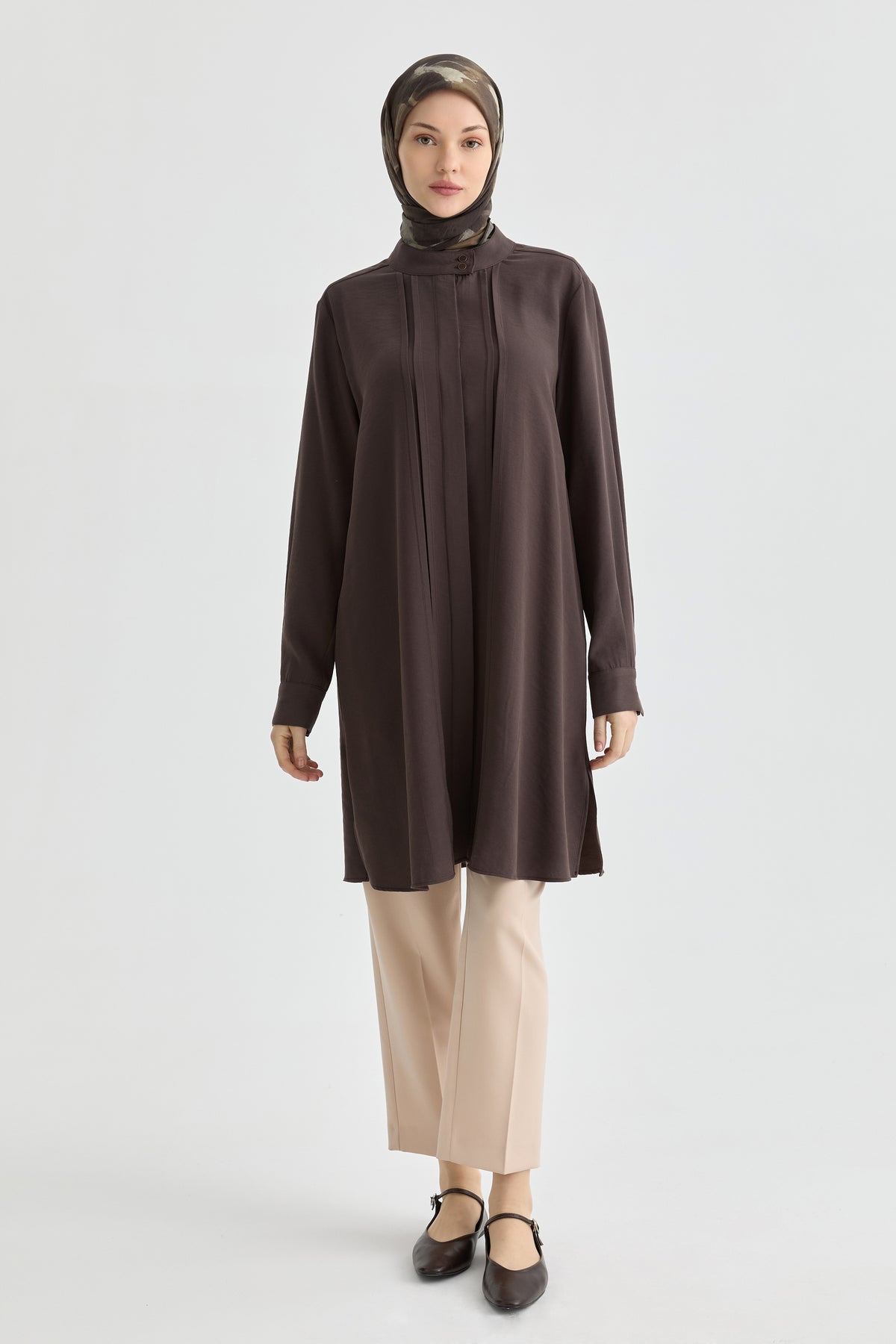 Tek Pile Basic Pantolon - Bej TUGBA