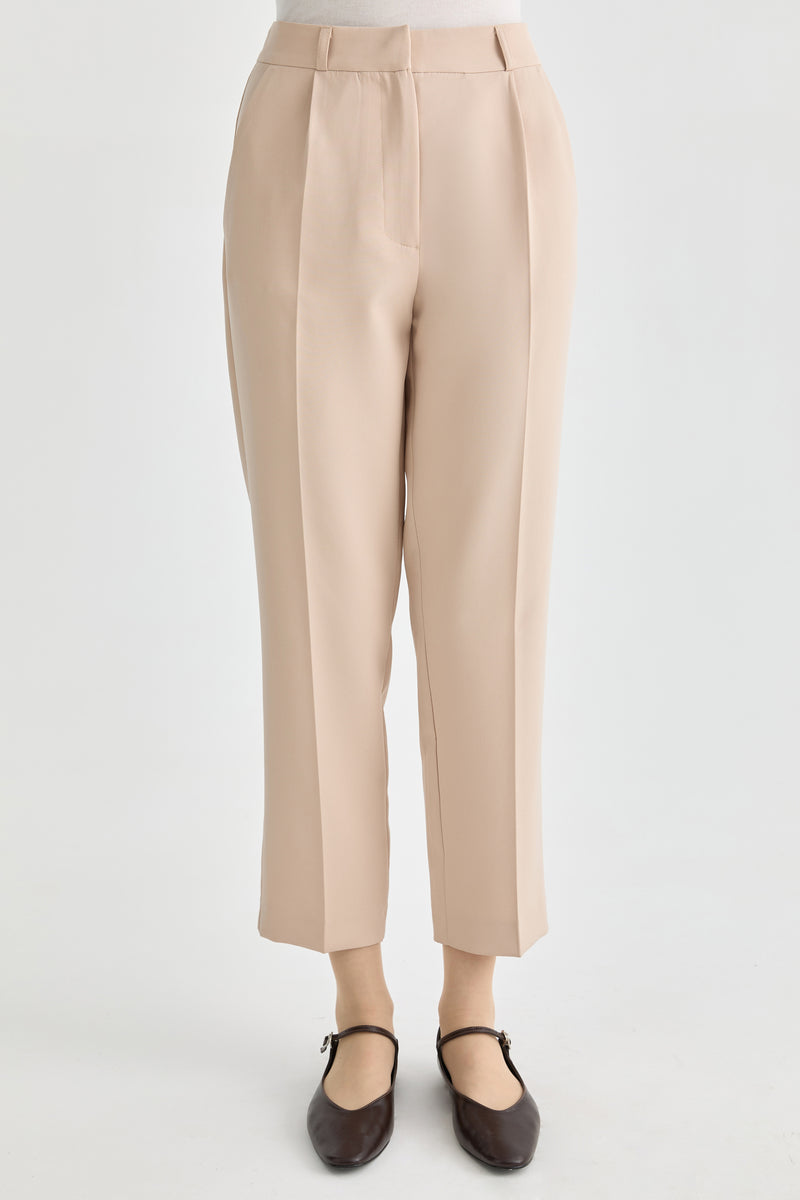 Tek Pile Basic Pantolon - Bej TUGBA