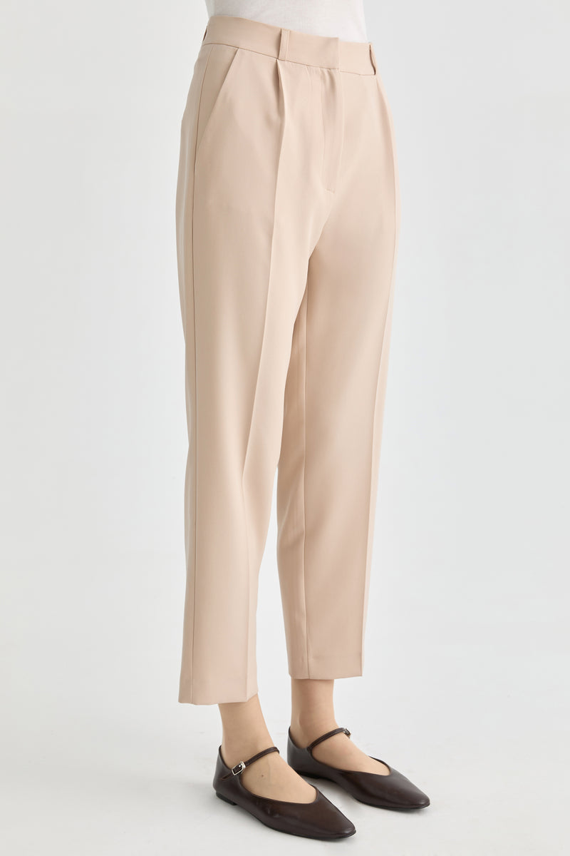 Tek Pile Basic Pantolon - Bej TUGBA