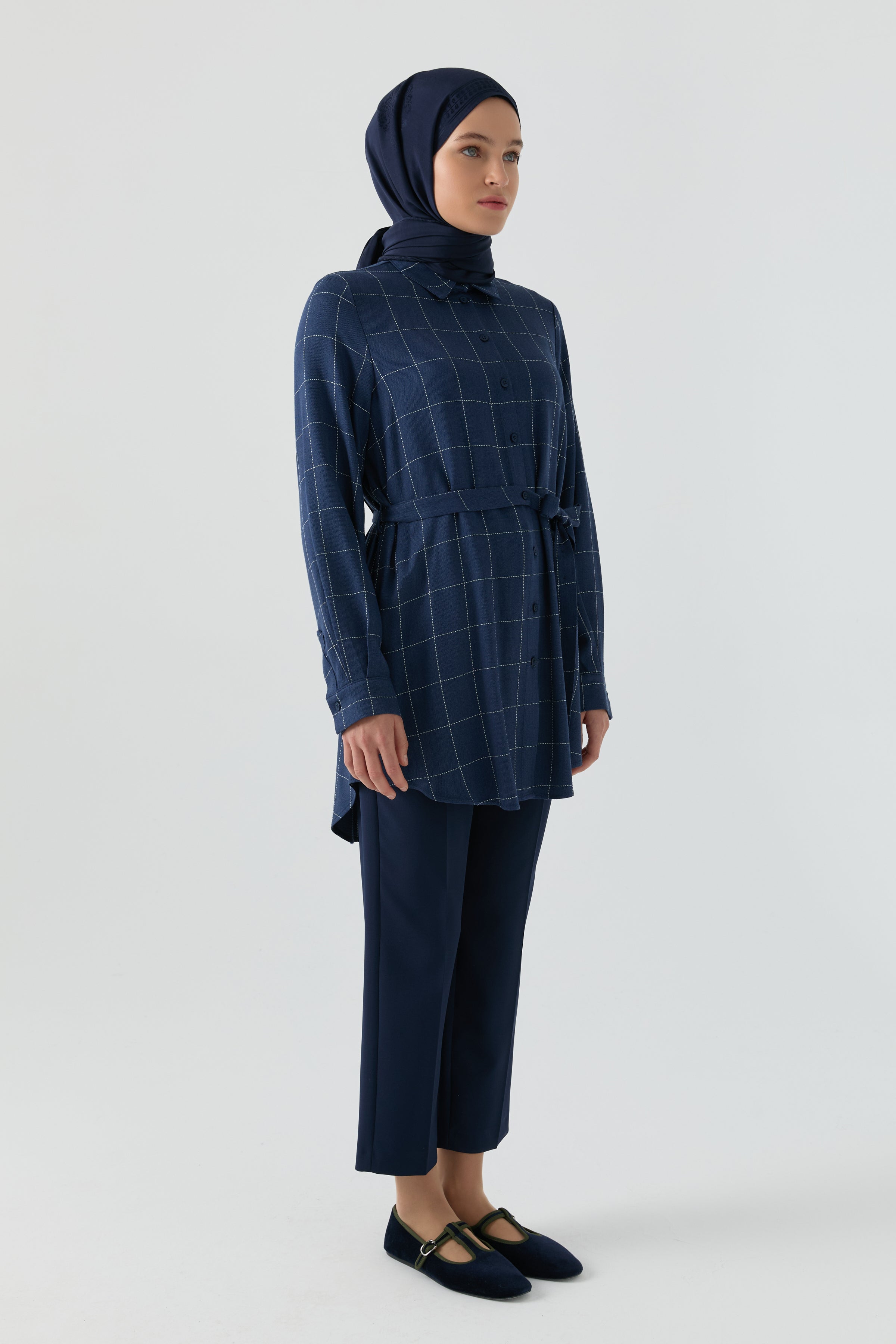 Tek Pile Basic Pantolon - Lacivert TUĞBA