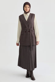 Plisoley Etek - Bordo TUGBA