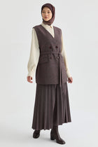 Plisoley Etek - Bordo TUGBA