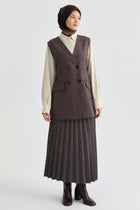 Plisoley Etek - Bordo TUGBA