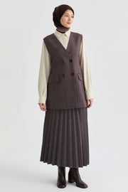 Plisoley Etek - Bordo TUGBA