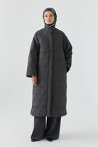 Baklava Desenli Kaban - Antrasit TUGBA