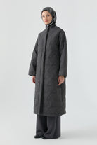 Baklava Desenli Kaban - Antrasit TUGBA