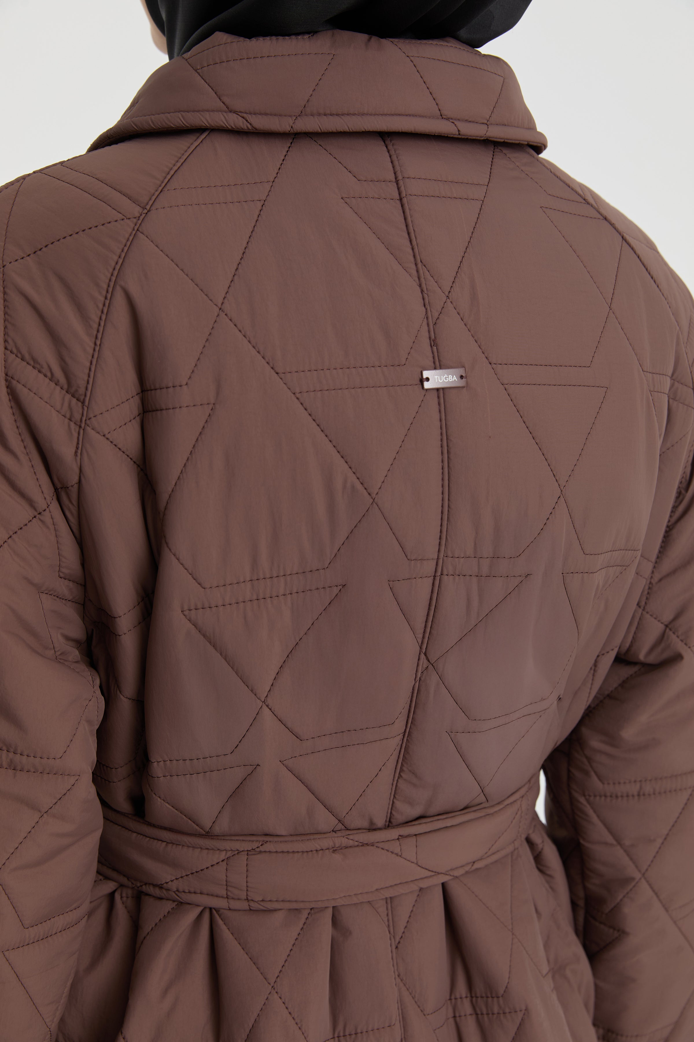 Şömizye Yakalı Manto - Kahve TUGBA