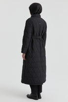 Şömizye Yakalı Manto - Siyah TUGBA