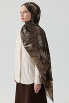 Hülya Natural Şal - Kahve TUGBA