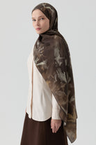 Hülya Natural Şal - Kahve TUGBA