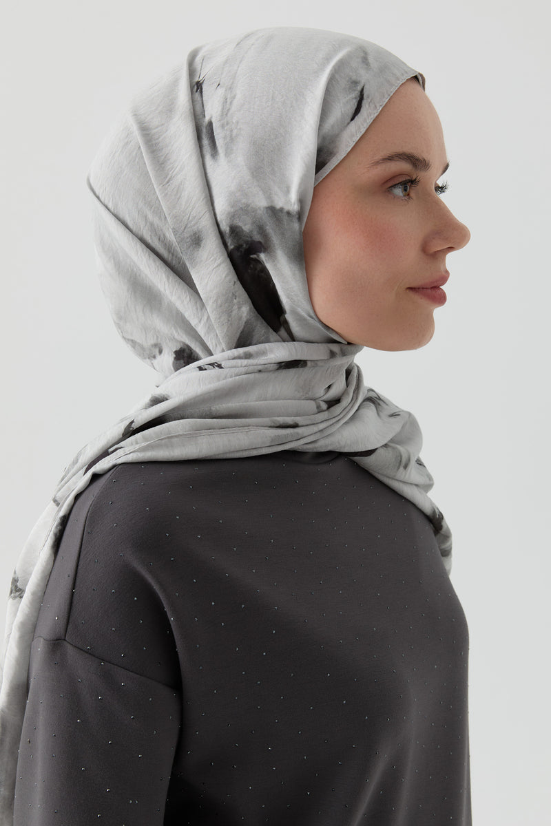 Hülya Natural Şal - Gri TUGBA