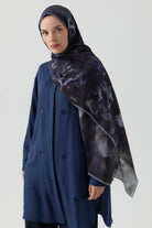 Hülya Natural Şal - Lacivert TUGBA