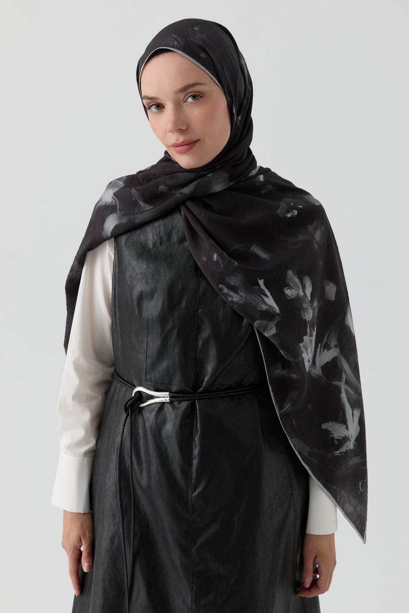 Hülya Natural Şal - Siyah TUGBA